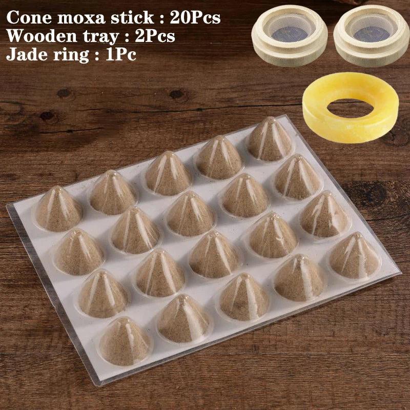 Warm Abdominal Massage Moxa Tower Burner Heating Jade Massager Chinese Medicines Moxas Therapy Relieve dysmenorrhea Prostatitis-Health Wisdom™