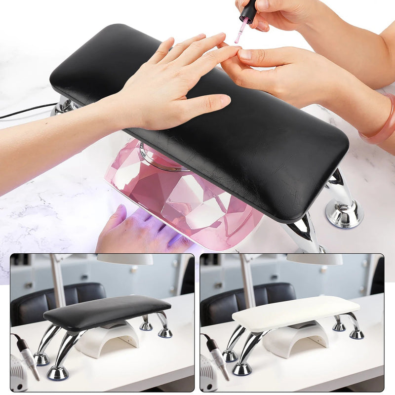 White Black Genuine Leather Nail Hand Rest Pillow Manicure Table Hand Cushion Pillow Holder Arm Rests Nail Art Stand Manicure-Health Wisdom™