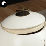 White Ceramic Loose Leaf Tea Storage 茶叶罐-Health Wisdom™