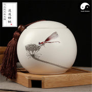 White Ceramic Loose Leaf Tea Storage 茶叶罐-Health Wisdom™