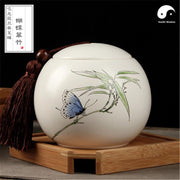 White Ceramic Loose Leaf Tea Storage 茶叶罐-Health Wisdom™