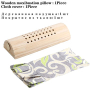 Wooden Cervical Pillow Moxibustion Burner Moxa Therapy Relieve Neck Pain Treat Cervical Spondylosis Warm Waist Leg Massage-Health Wisdom™