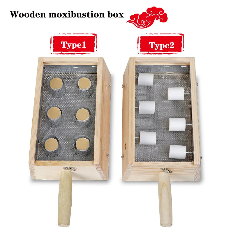 Wooden Moxibustion Box Moxa Stick Holder Neck Arm Body Acupoint Warm Massage Moxibuting Therapy Device Chinese Medical-Health Wisdom™