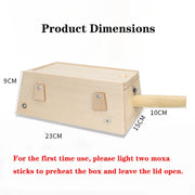 Wooden Moxibustion Box Moxa Stick Holder Neck Arm Body Acupoint Warm Massage Moxibuting Therapy Device Chinese Medical-Health Wisdom™
