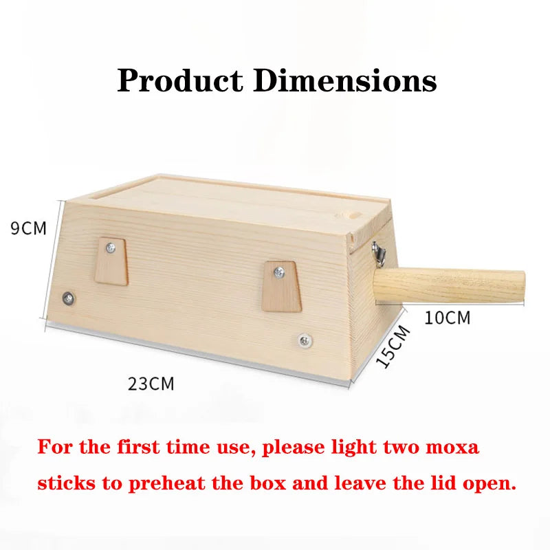 Wooden Moxibustion Box Moxa Stick Holder Neck Arm Body Acupoint Warm Massage Moxibuting Therapy Device Chinese Medical-Health Wisdom™