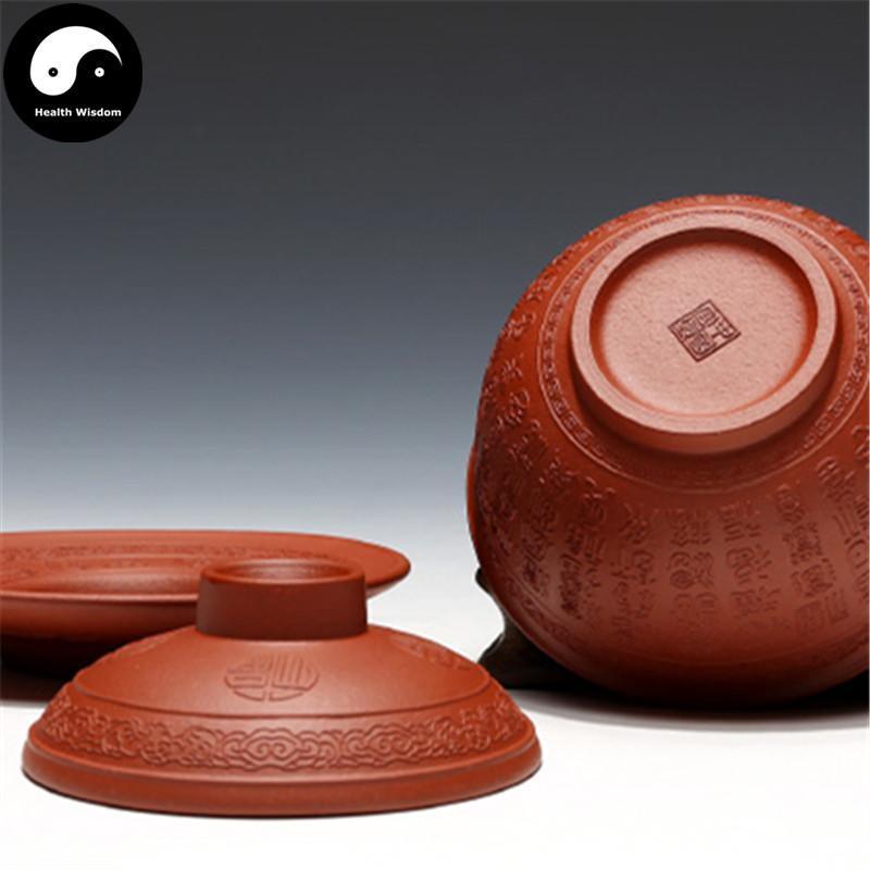 Yixing Zisha Purple Clay Gaiwan Tea Cup 130ml 盖碗-Health Wisdom™