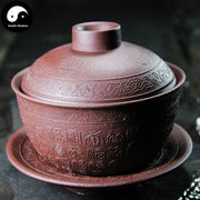 Yixing Zisha Purple Clay Gaiwan Tea Cup 130ml 盖碗-Health Wisdom™