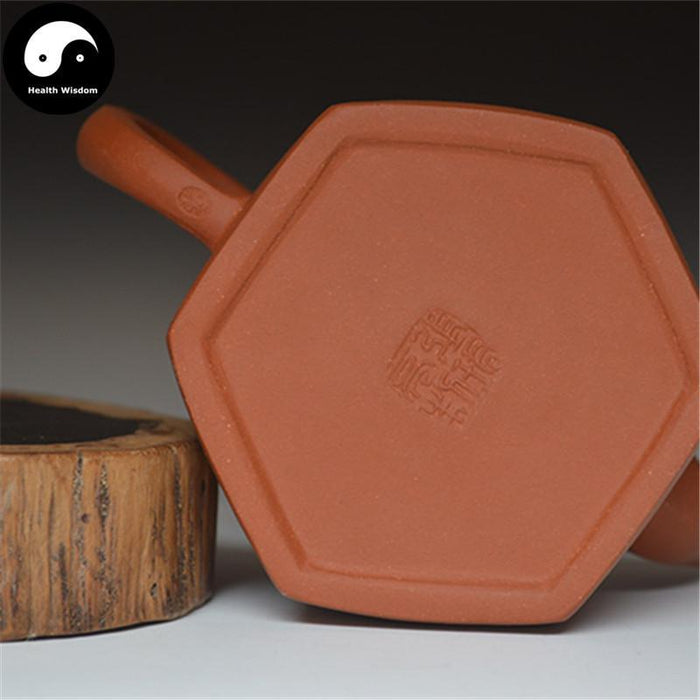 Yixing Zisha Teapot 280ml,Purple Clay, Hexagonal Qin Quan