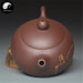 Yixing Zisha Teapot 280ml,Purple Clay, Xi Shi Gold Inlay