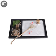 Zen Garden Sand Meditation Peaceful Relax Decoration Set Spiritual Buddha Incense Burner Feng Shui Yoga Decor-Health Wisdom™