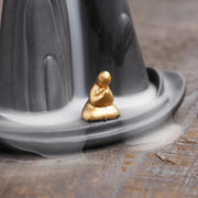 Zen Meditation Backflow Incense Burner Purple Clay Incense Holder for Home Decor Aromatherapy Relaxation Gifts (Without Incense）-Health Wisdom™