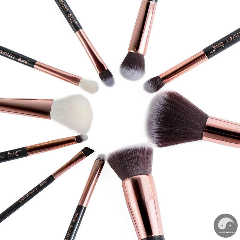 brushes 10pcs Make up Brush Natural-Synthetic Foundation Powder Contour Blush Eyeshadow Wing Liner Pearl Black-Health Wisdom™