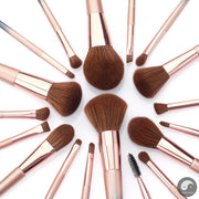 brushes 18pcs Makeup brushes set Powder Foundation Precision Blush Angled Contour Pencil Eyeshadow Eyeliner Eyebrow-Health Wisdom™