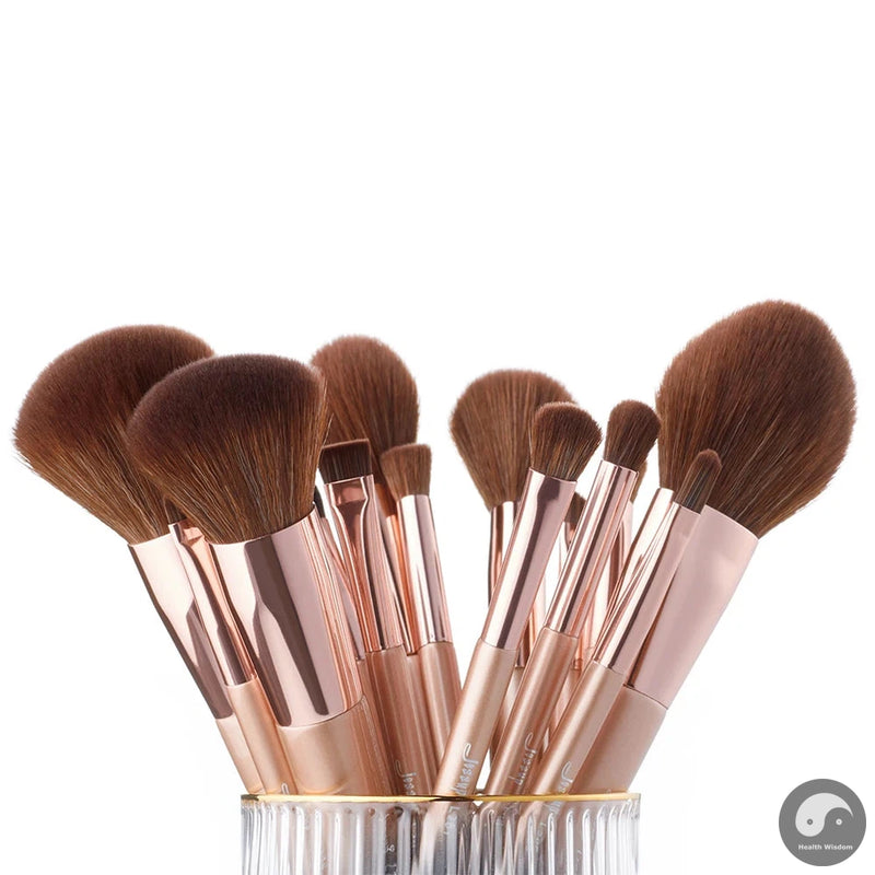 brushes 18pcs Makeup brushes set Powder Foundation Precision Blush Angled Contour Pencil Eyeshadow Eyeliner Eyebrow-Health Wisdom™